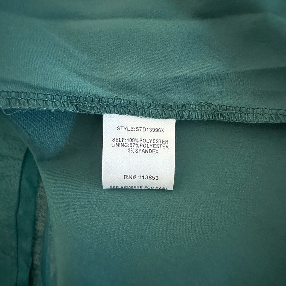 NWT Sugarlips Elegant Green Puff Sleeve Dress - Picture 6 of 8